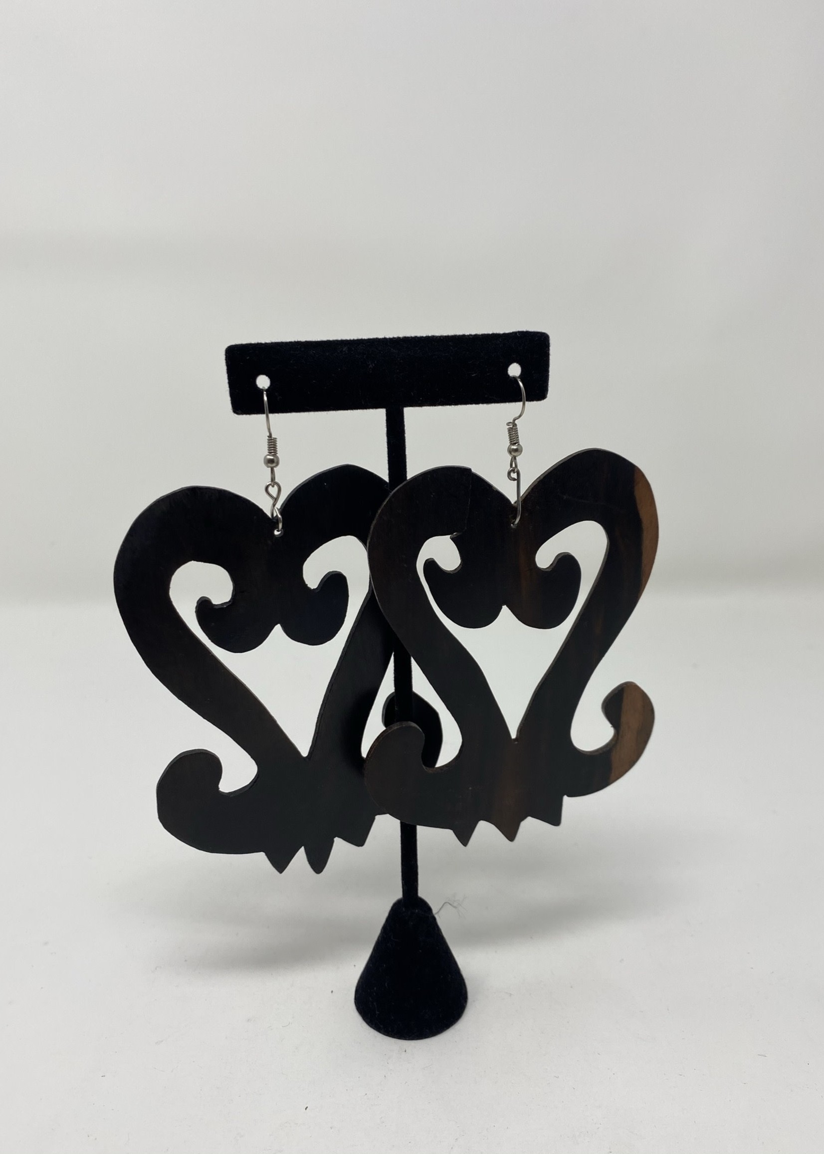 SKC ADINKRA WOODEN EARRINGS