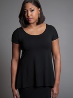 SARAH KUENYEFU W SHIRT CAP SLEEVE/BAMBOO KNIT