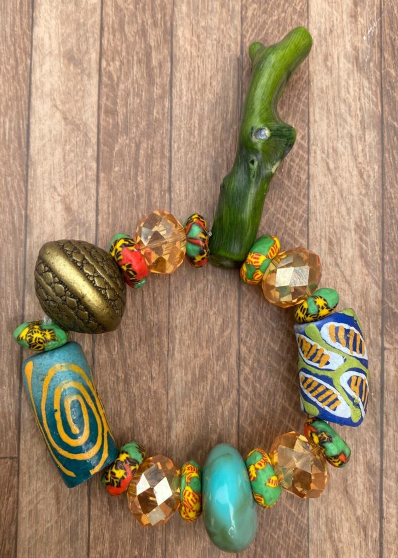 GHANA TRADE BEADS BRACELET - SARAH KUENYEFU COLLECTION