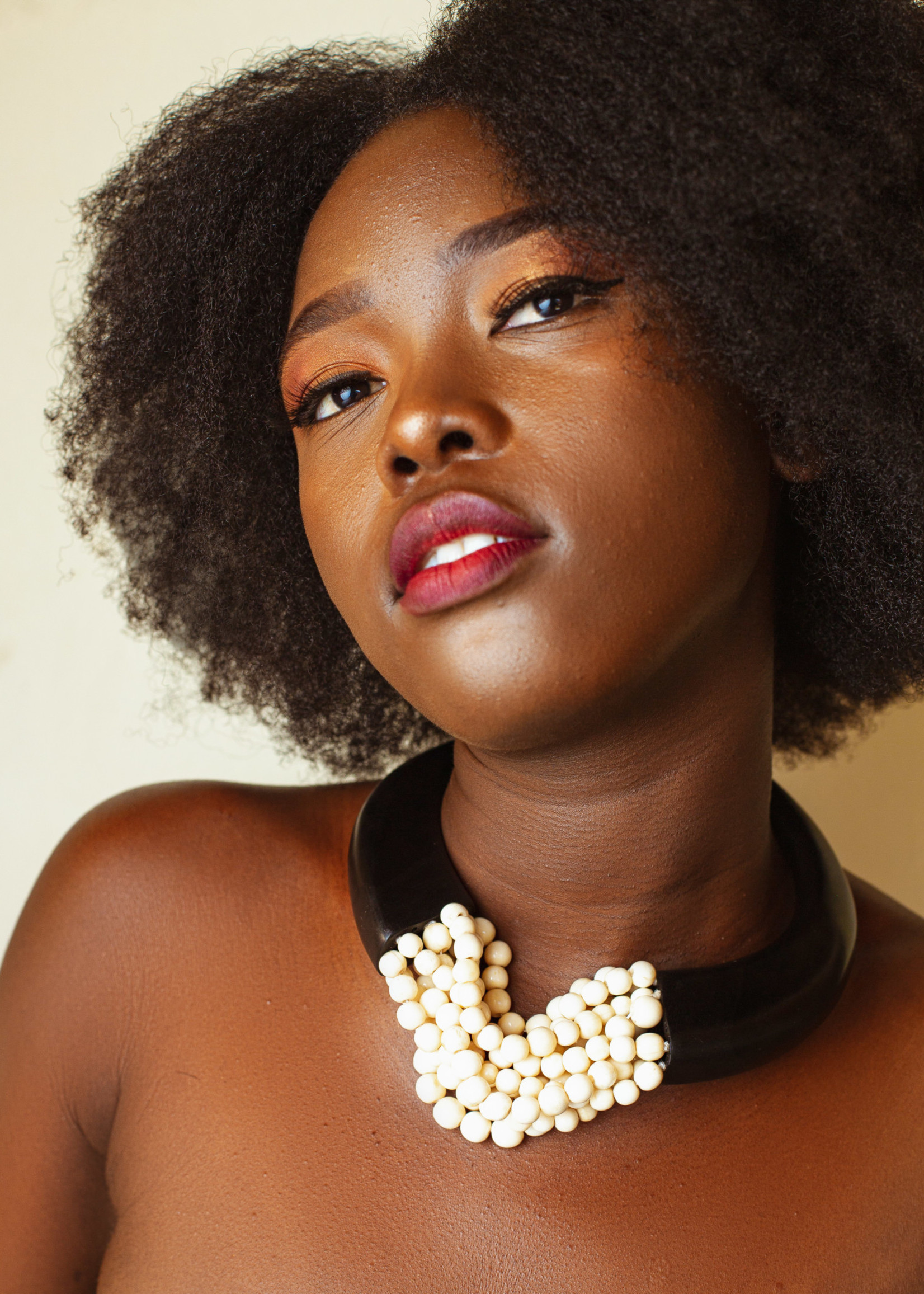 BONE AND EBONY NECKLACE SARAH KUENYEFU COLLECTION
