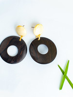 EBONY AND BONE EARRINGS