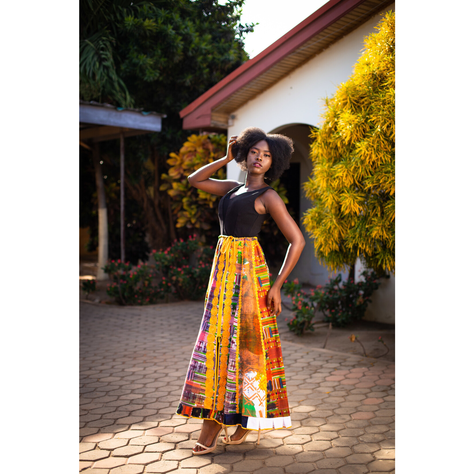 SKC EMBROIDERED LONG SKIRT