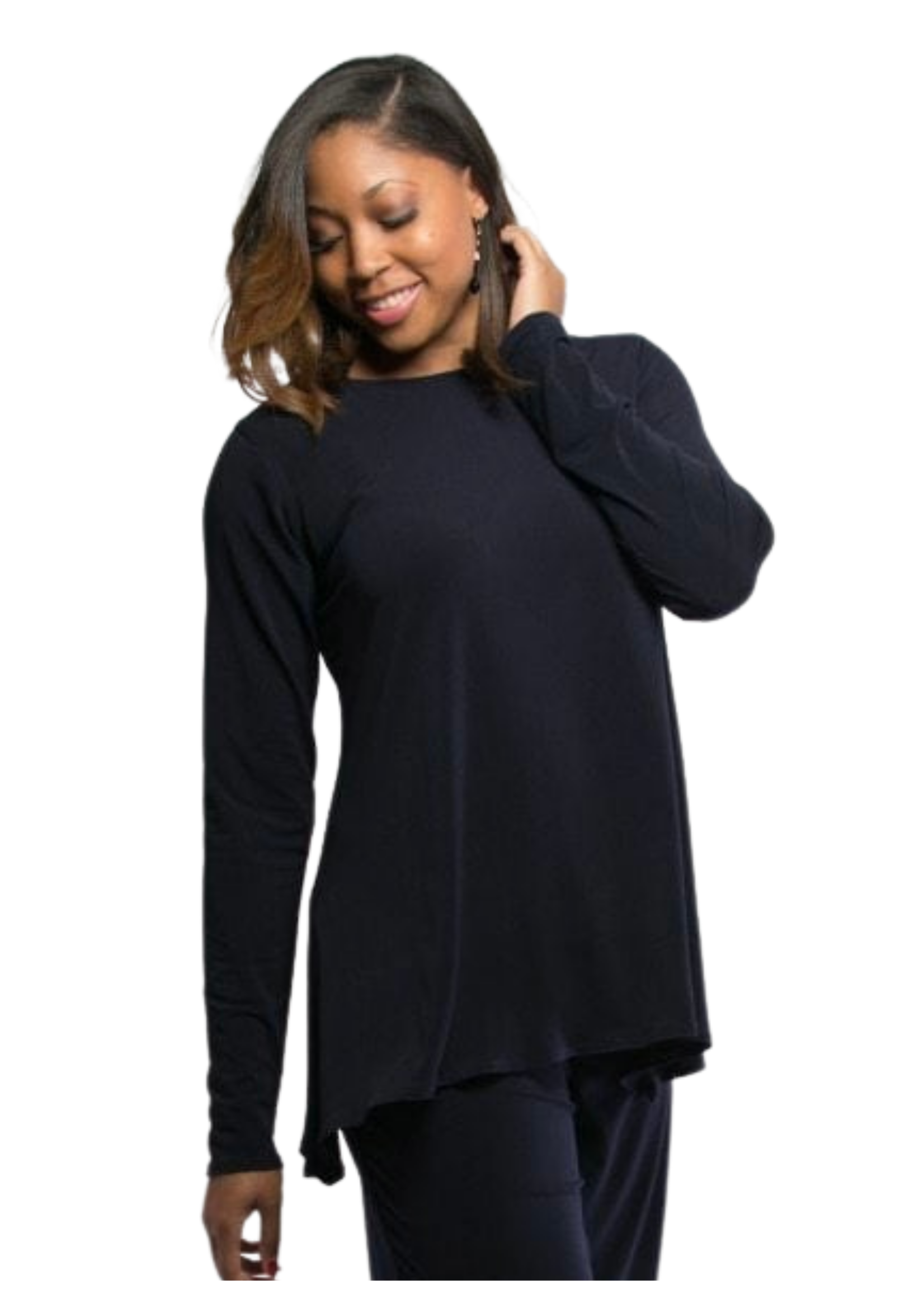 Juicy Couture women's Juicy Black Astor Jersey flared long Sleeve