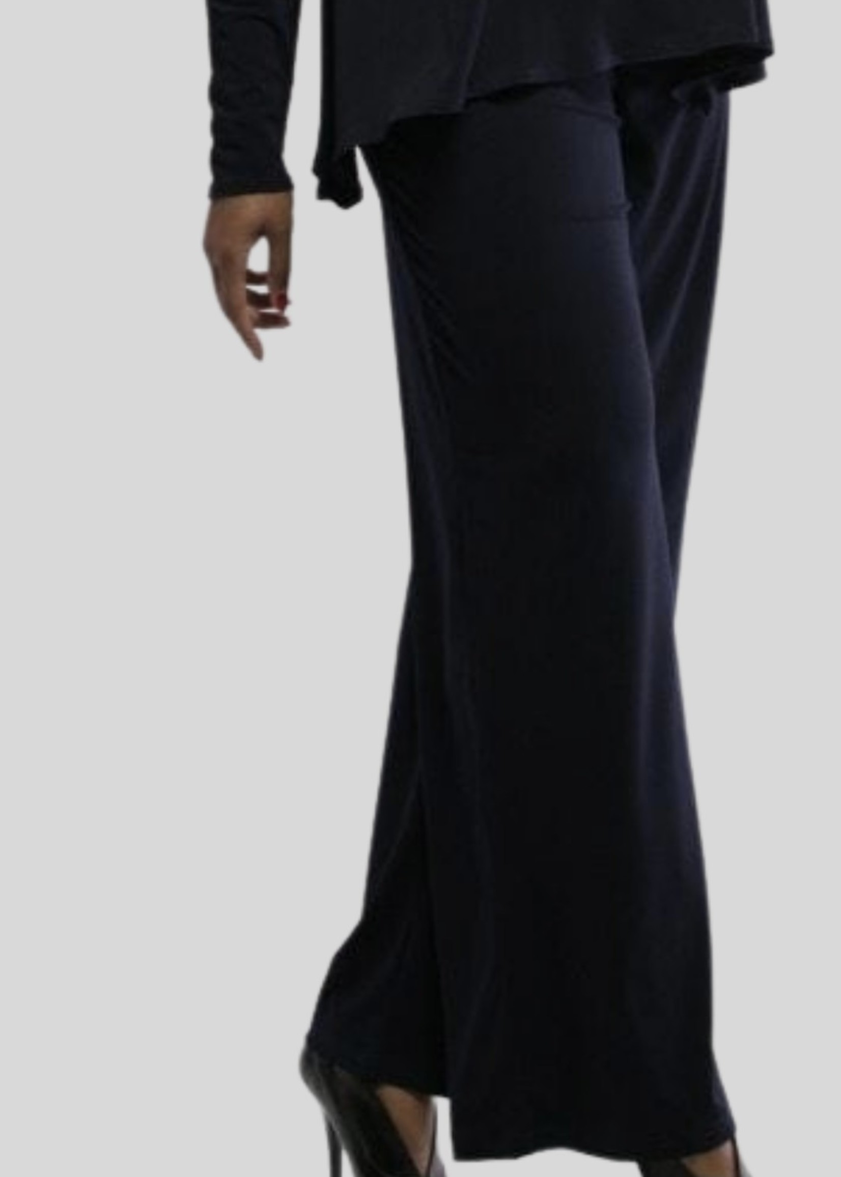 SARAH KUENYEFU WIDE LEG COUTURE JERSEY PANTS