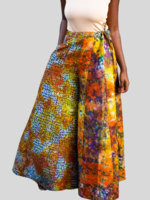 SARAH KUENYEFU EXTRA WIDE LEG BATIK PANTS