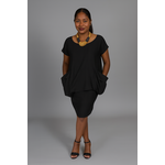 SARAH KUENYEFU 2PC SKIRT AND POCKET TOP SET