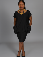 SARAH KUENYEFU 2PC SKIRT AND POCKET TOP SET