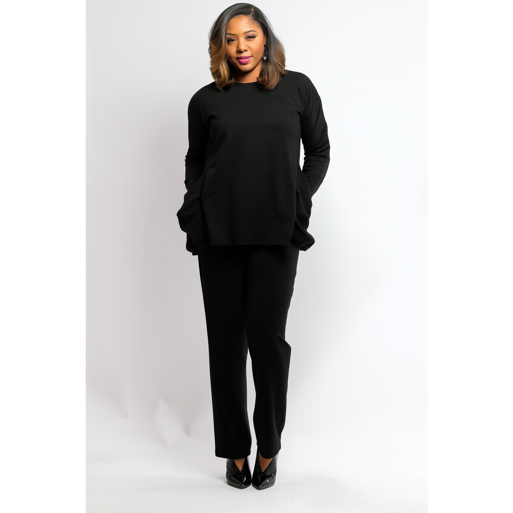 SARAH KUENYEFU PONTE PANTS SLIM CUT