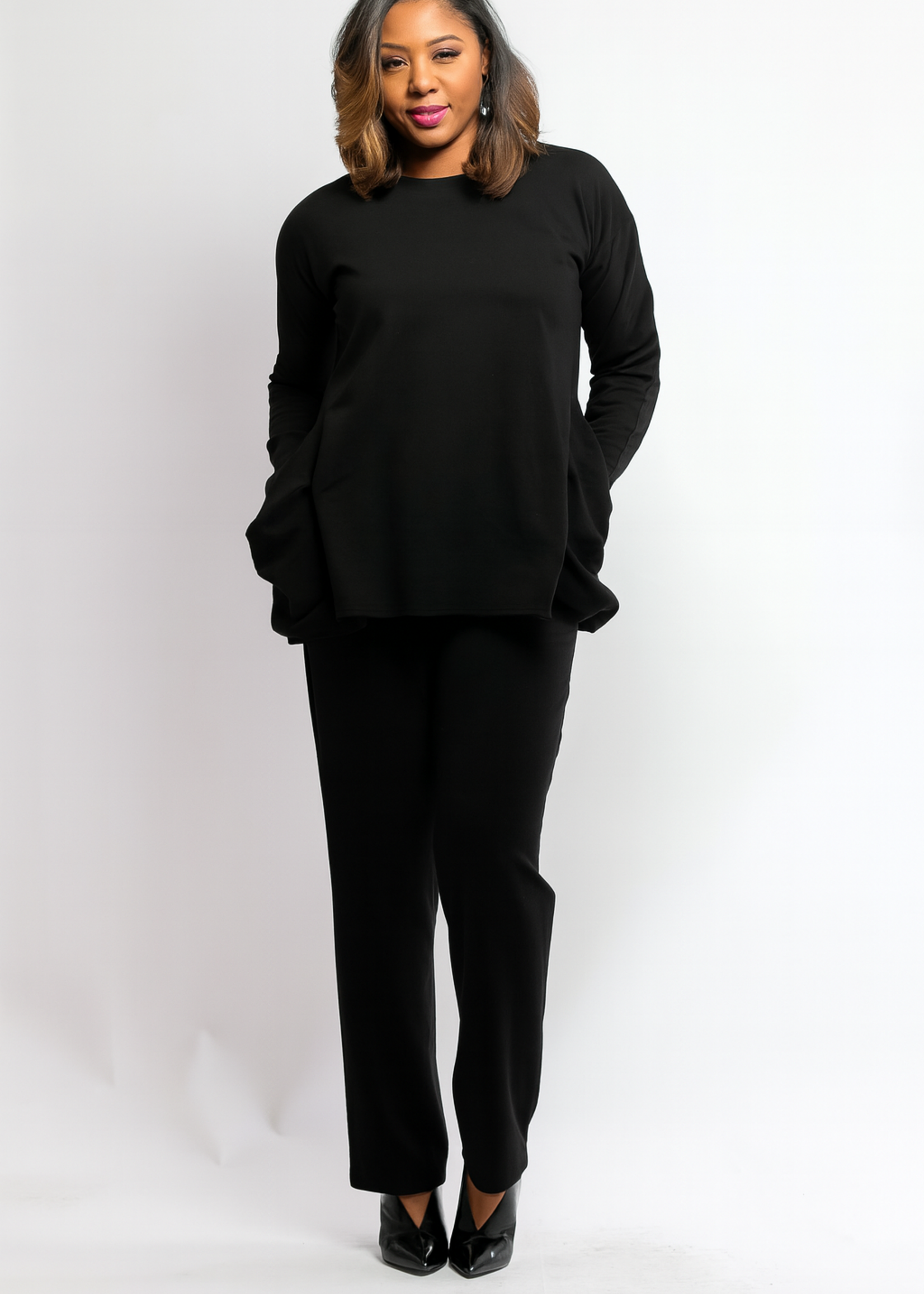 SARAH KUENYEFU PONTE PANTS SLIM CUT