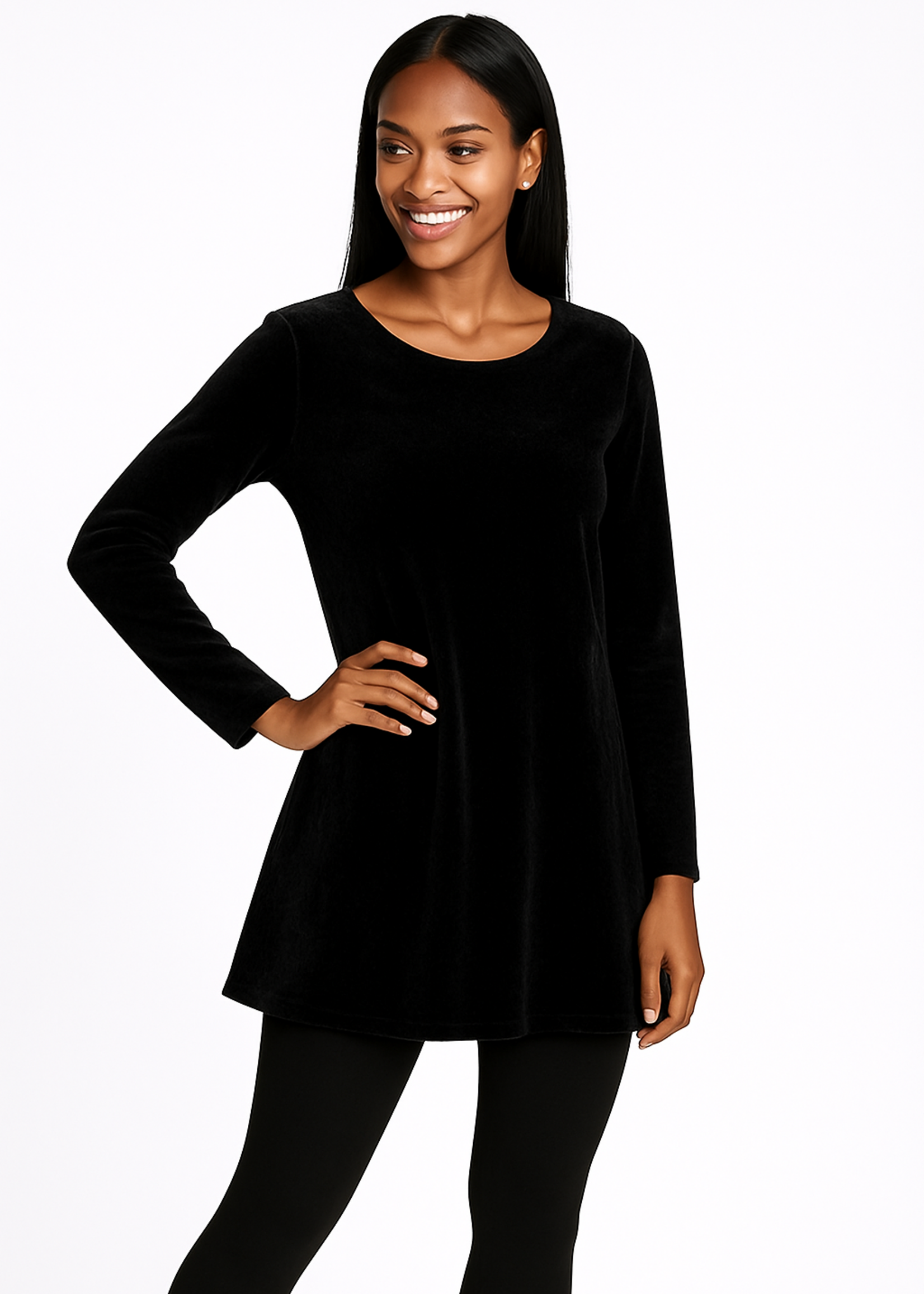 Velvet Tunic Long Sleeves