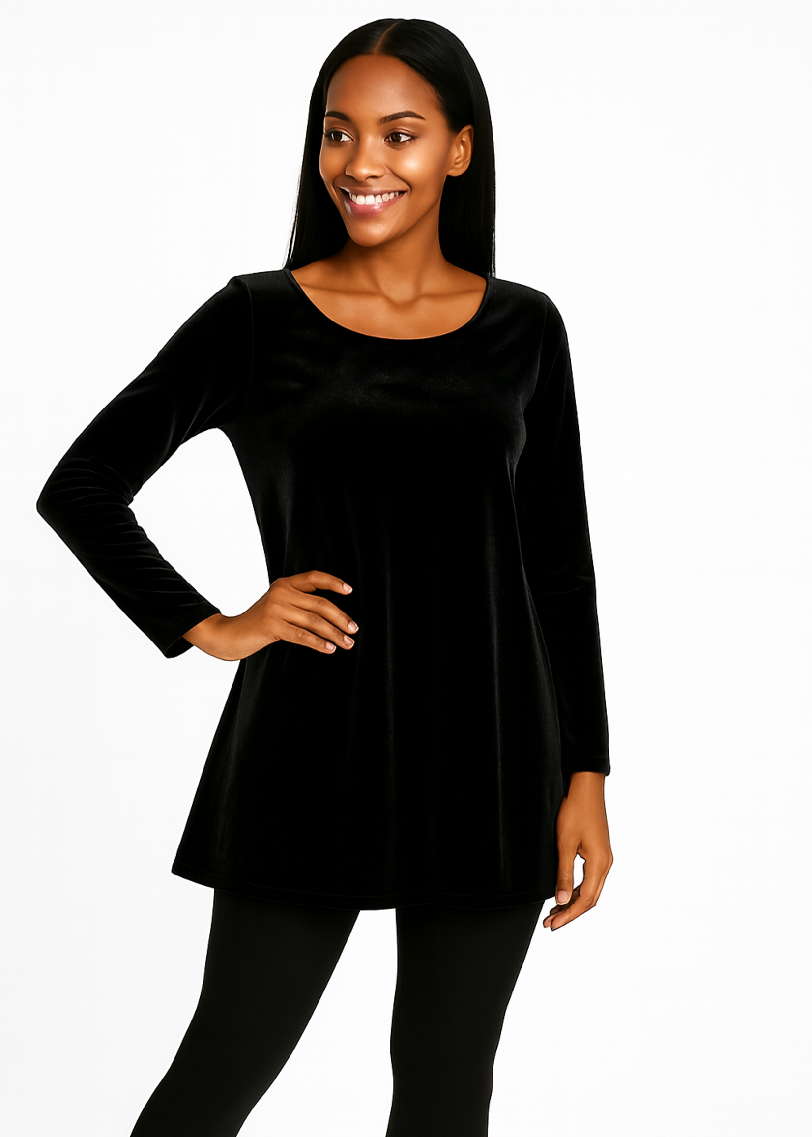 Velvet Tunic Long Sleeves
