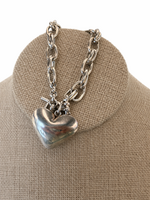 Silver Link Heart Bracelet