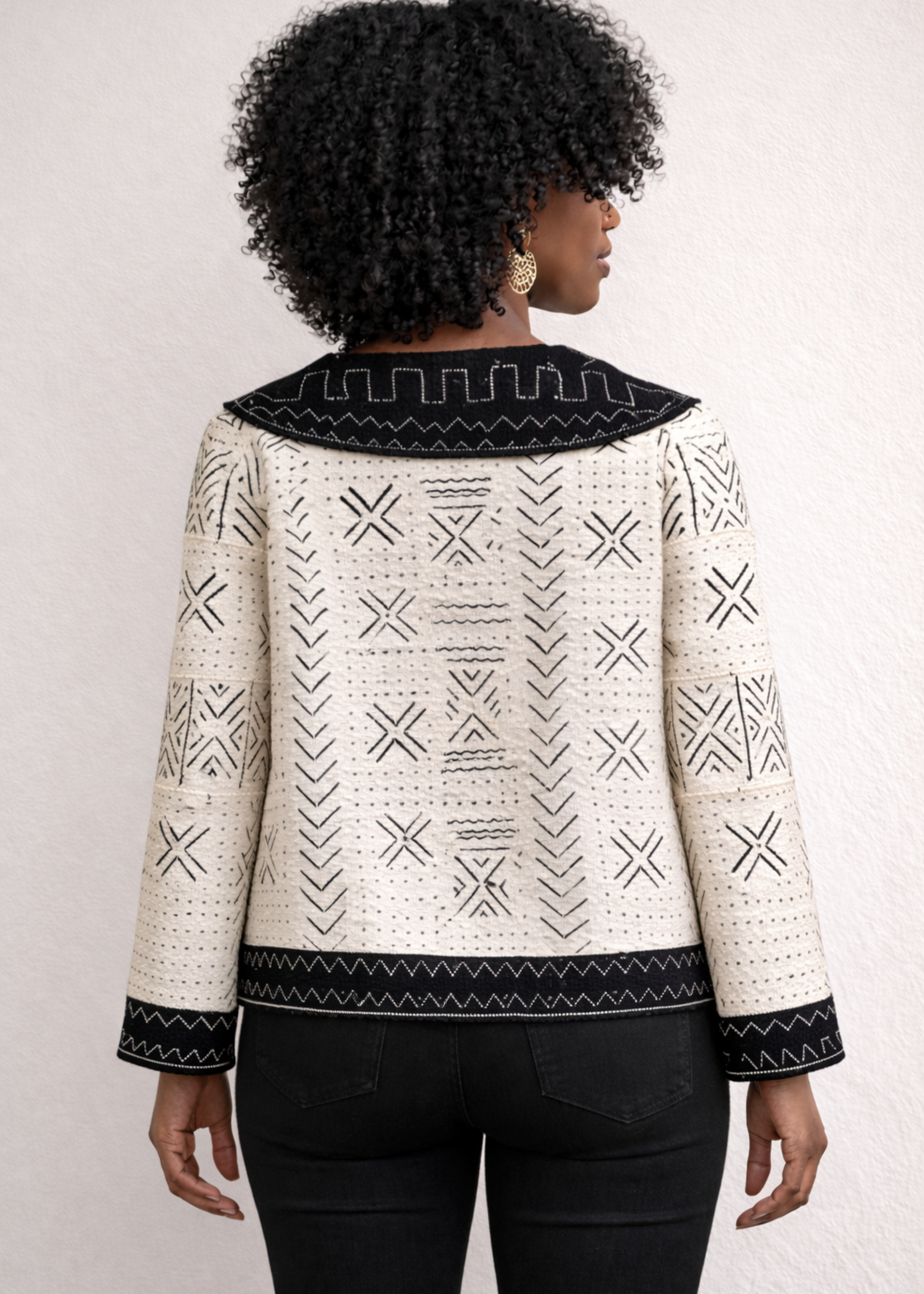 Mudcloth Contrast Jacket