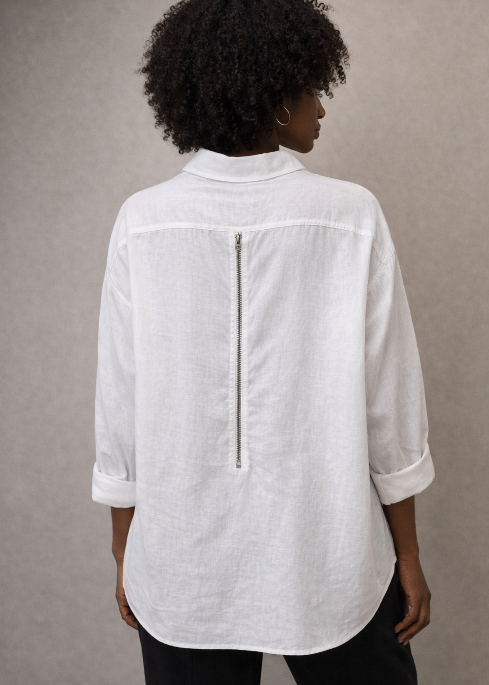 POPLIN ZIPPED SHIRT