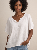 SKC CAP SLEEVES LINEN TOP