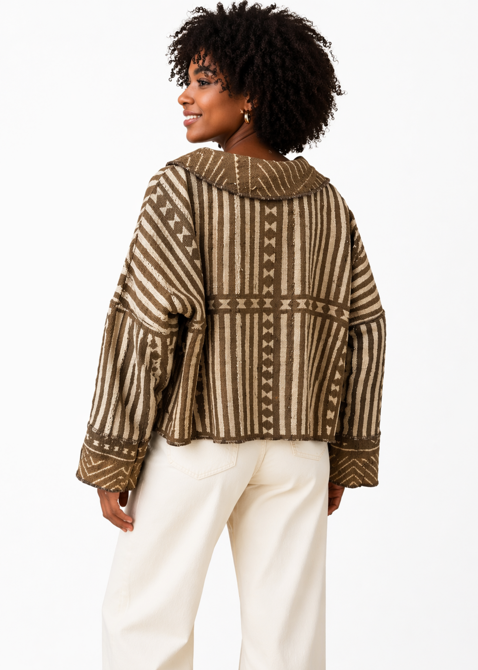 SARAH KUENYEFU Mudcloth Jacket