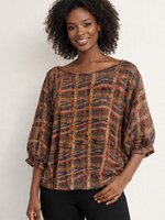 HAND DYED SILK OVERLAY LONG TOP