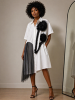 Tulle Trim ShirtDress