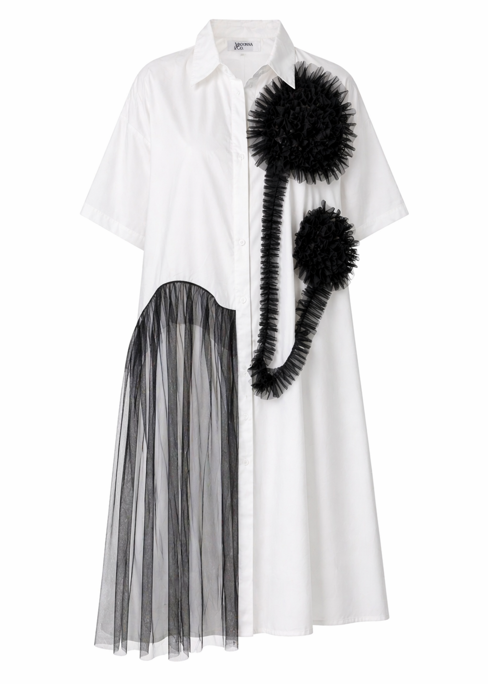 Tulle Trim ShirtDress