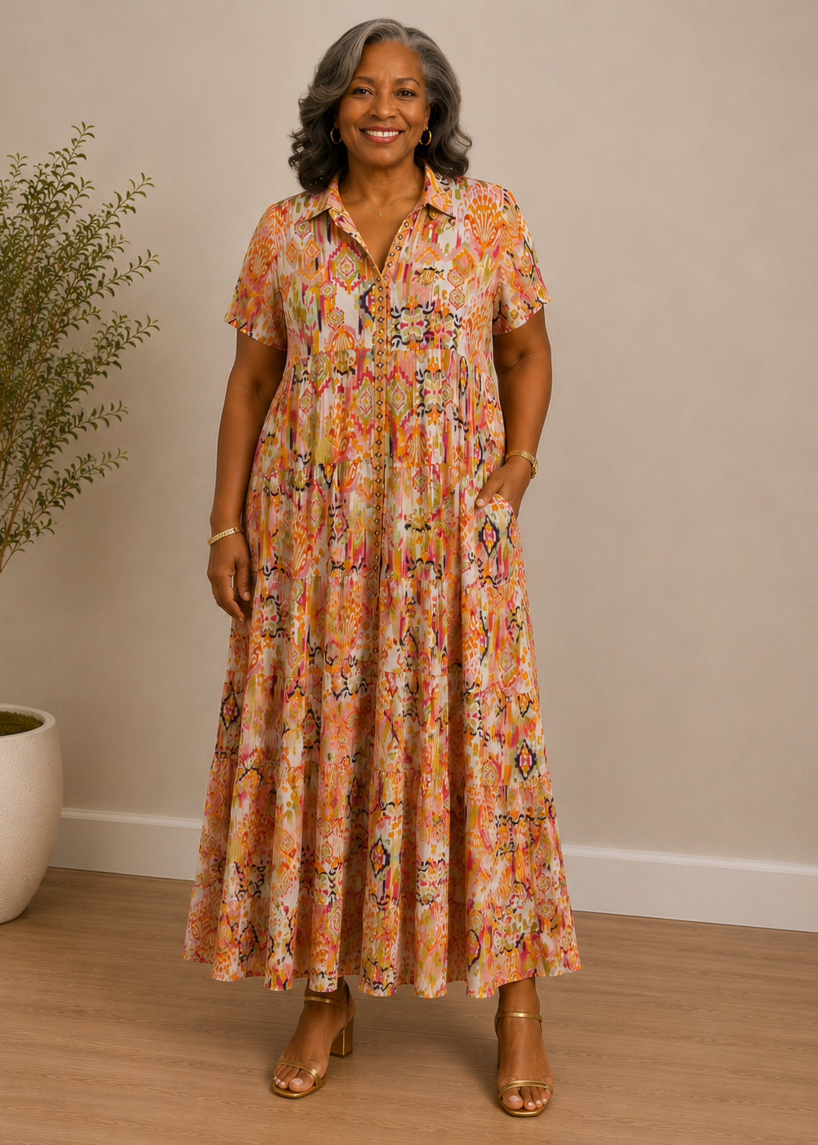 Demi Ikat Dress
