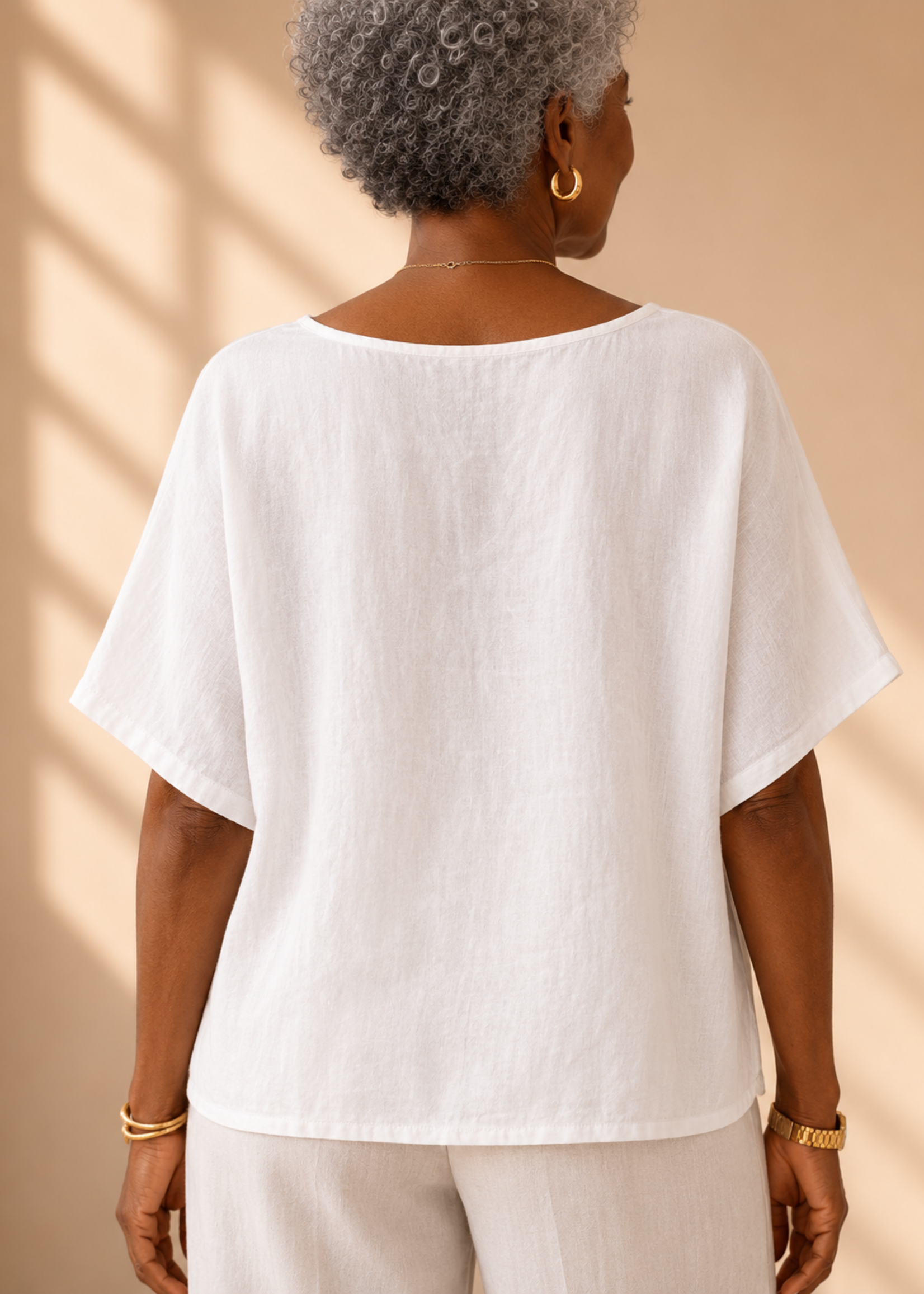 SKC CAP SLEEVES LINEN TOP