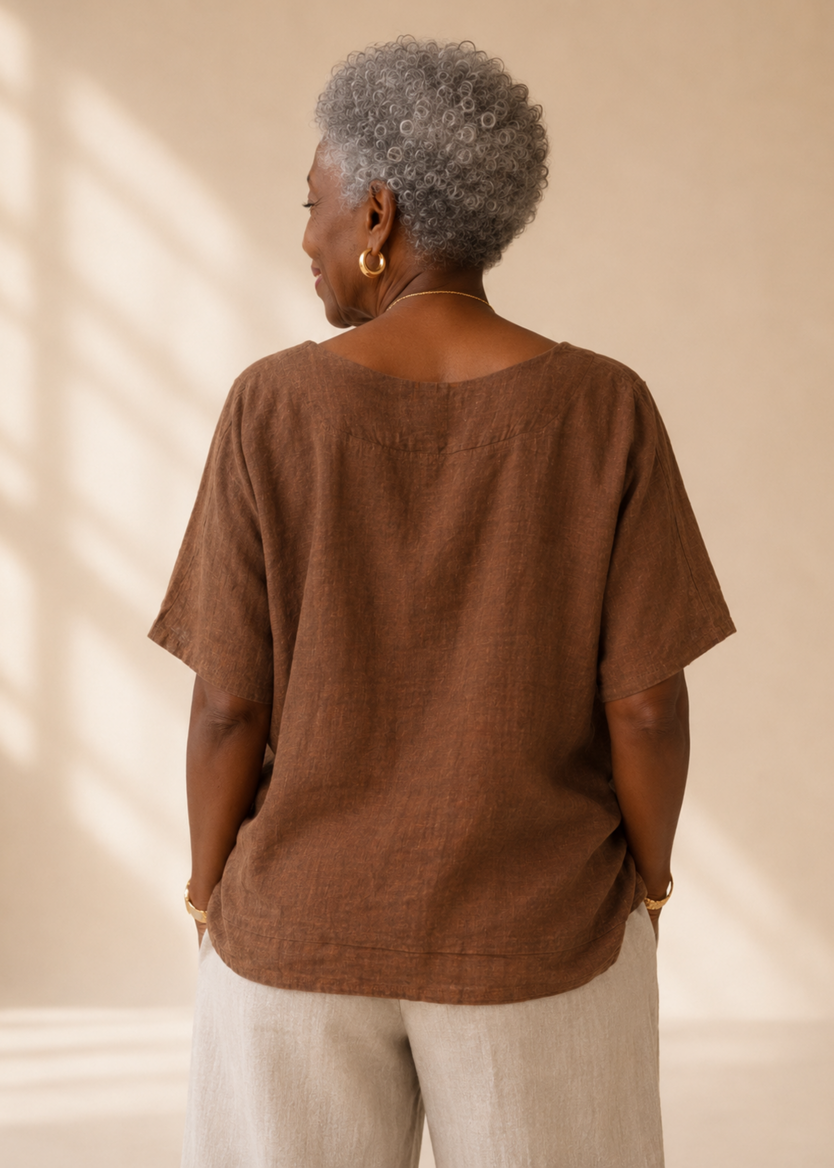SKC CAP SLEEVES LINEN TOP