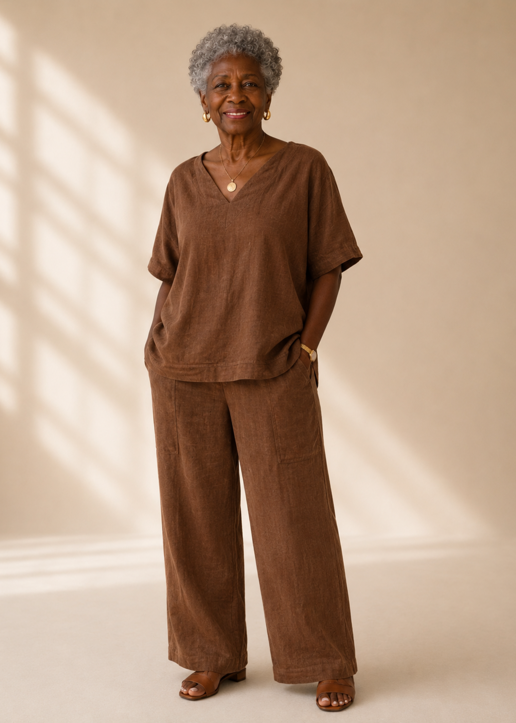 SKC CAP SLEEVES LINEN TOP