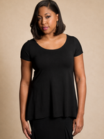SARAH KUENYEFU W SHIRT CAP SLEEVE/BAMBOO KNIT