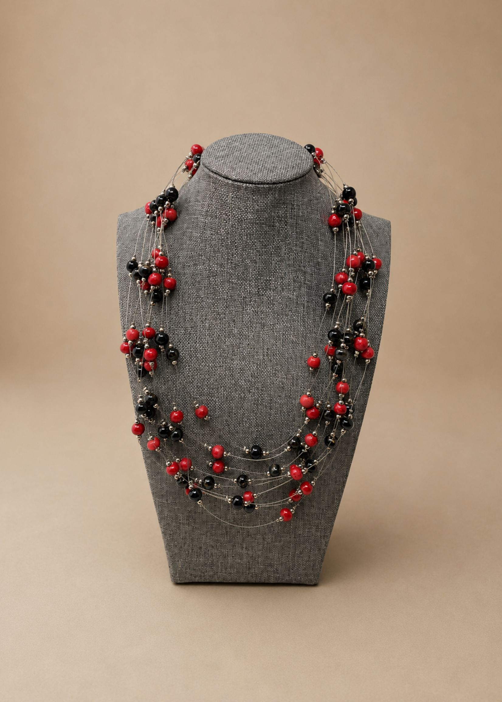 5 TIERED IMVELO SMALL BEAD NECKLACE