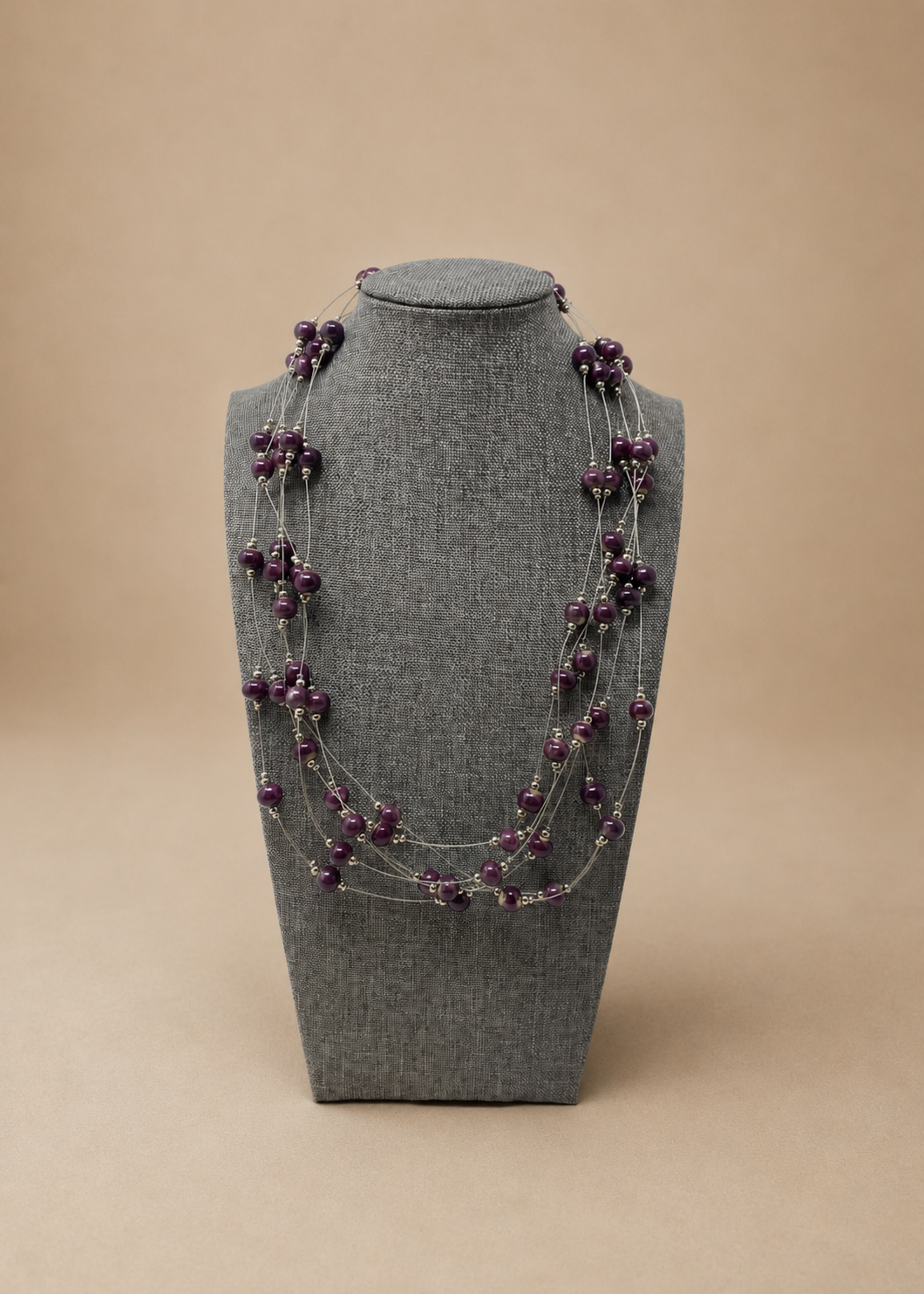 5 TIERED IMVELO SMALL BEAD NECKLACE