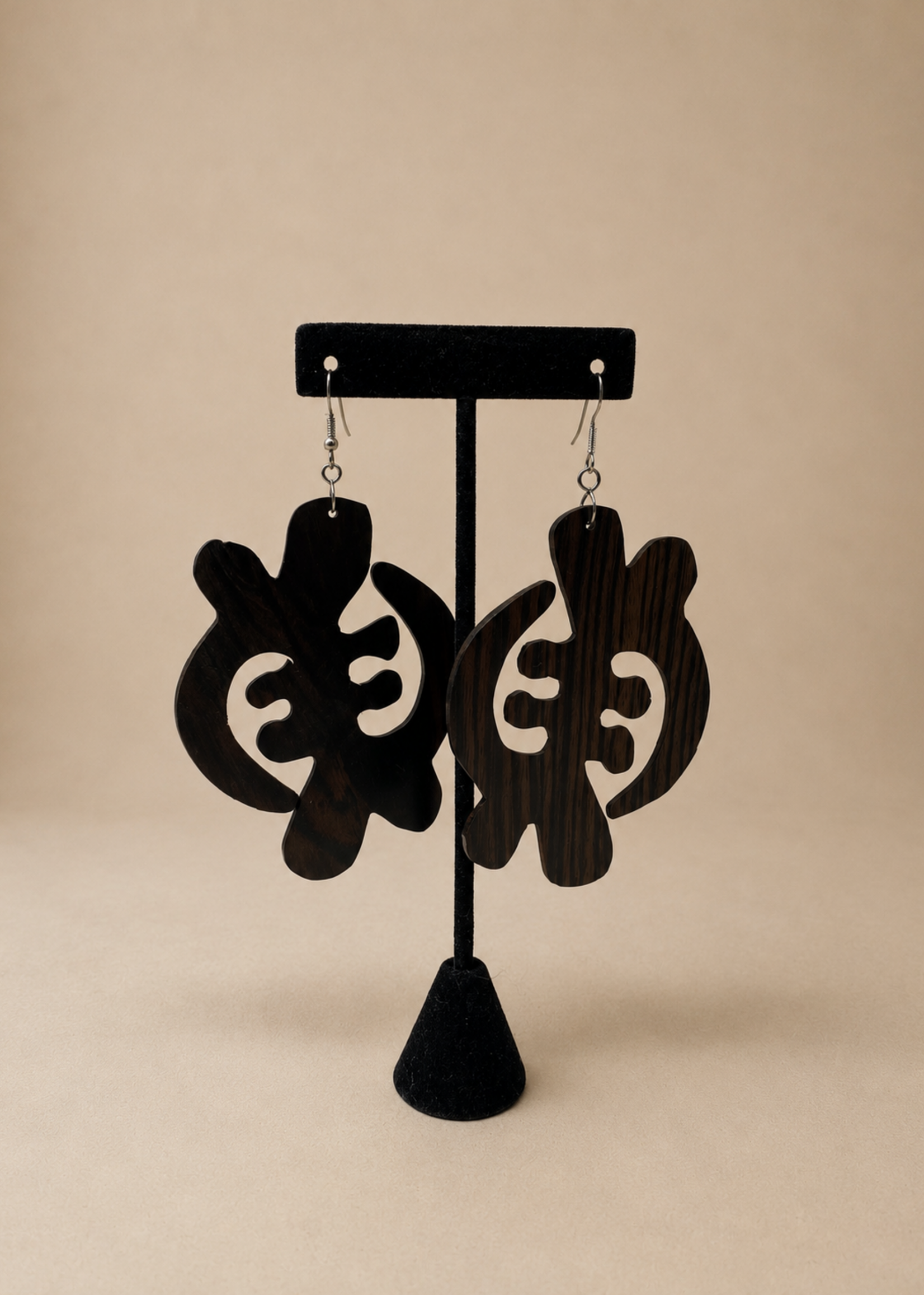 SKC ADINKRA WOODEN EARRINGS