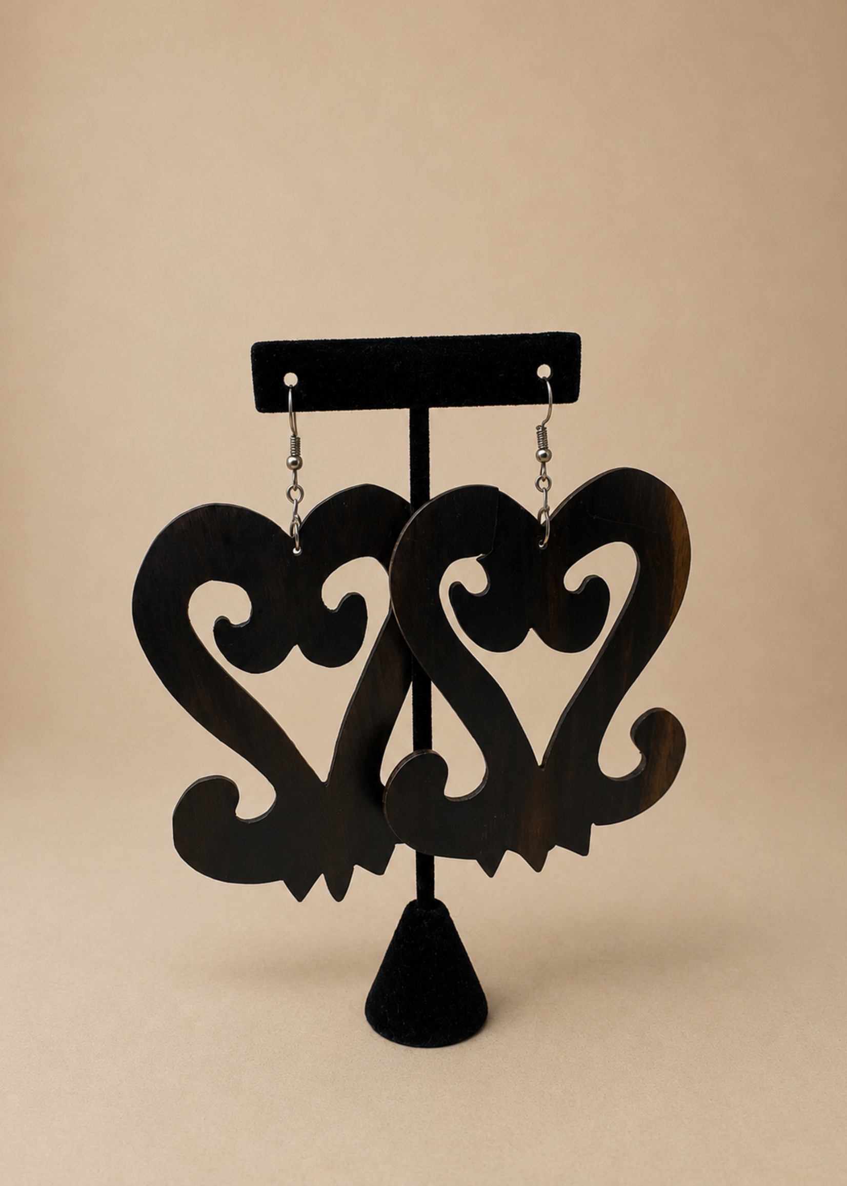 SKC ADINKRA WOODEN EARRINGS