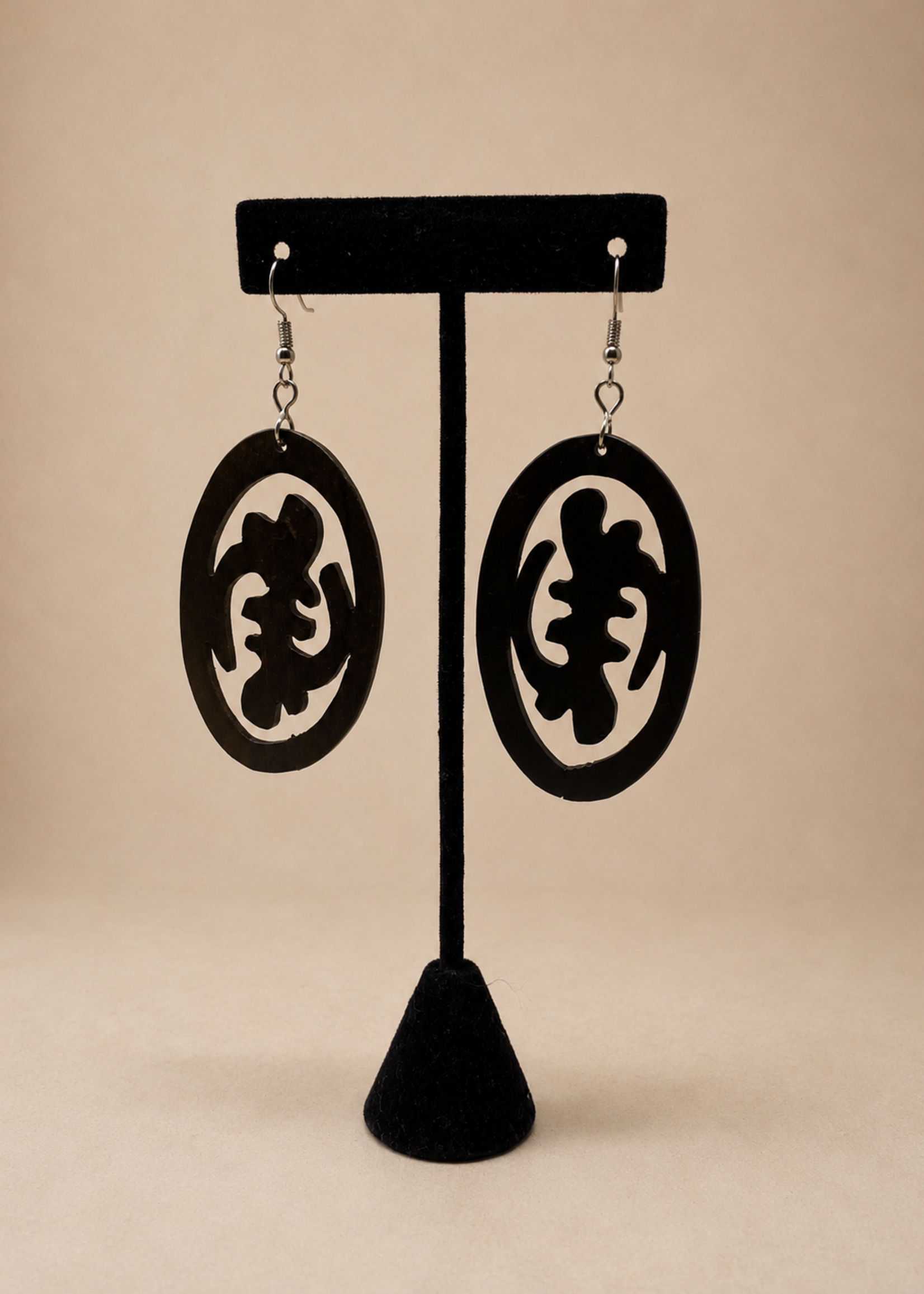 SKC ADINKRA WOODEN EARRINGS