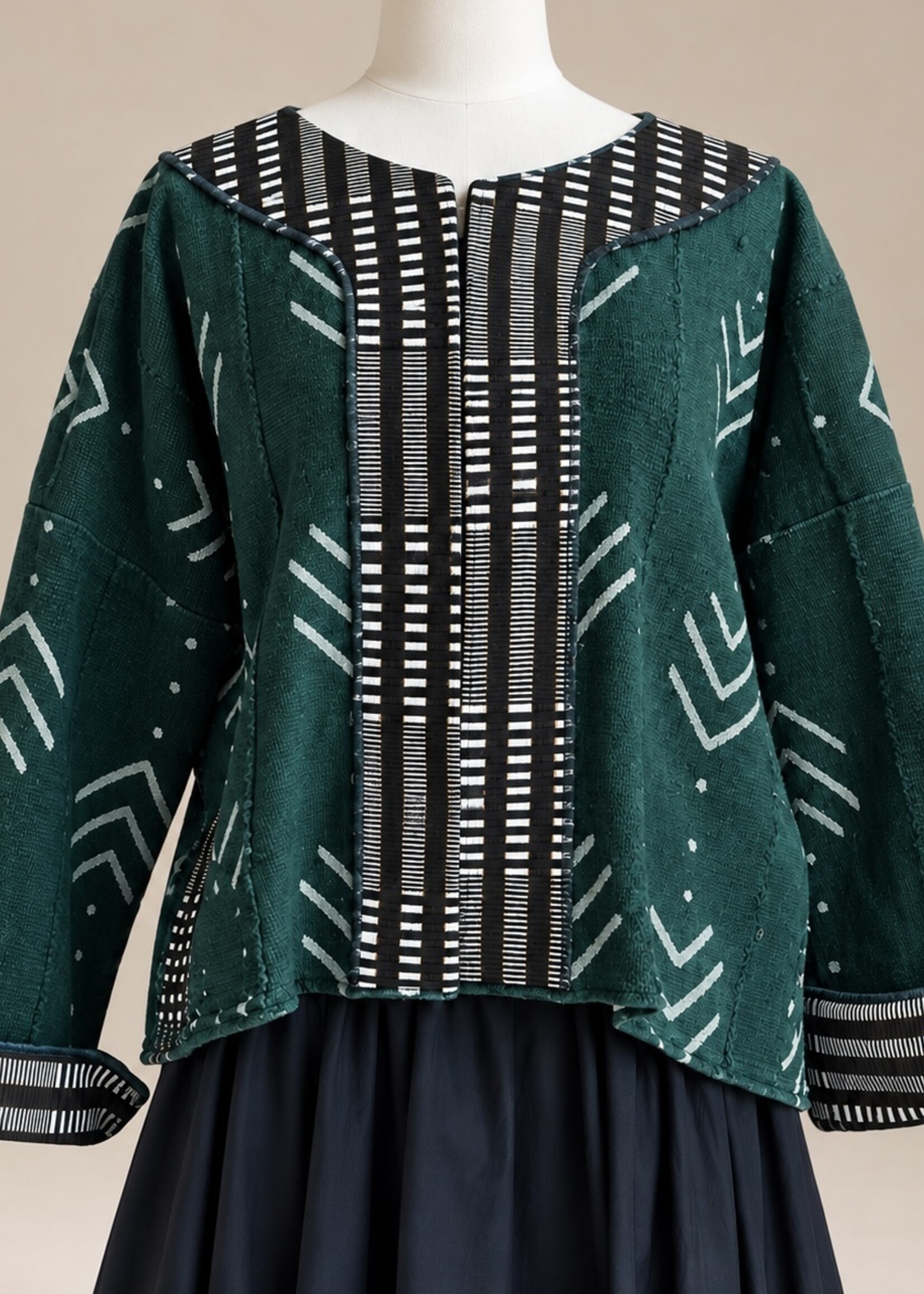 SARAH KUENYEFU Mudcloth Jacket