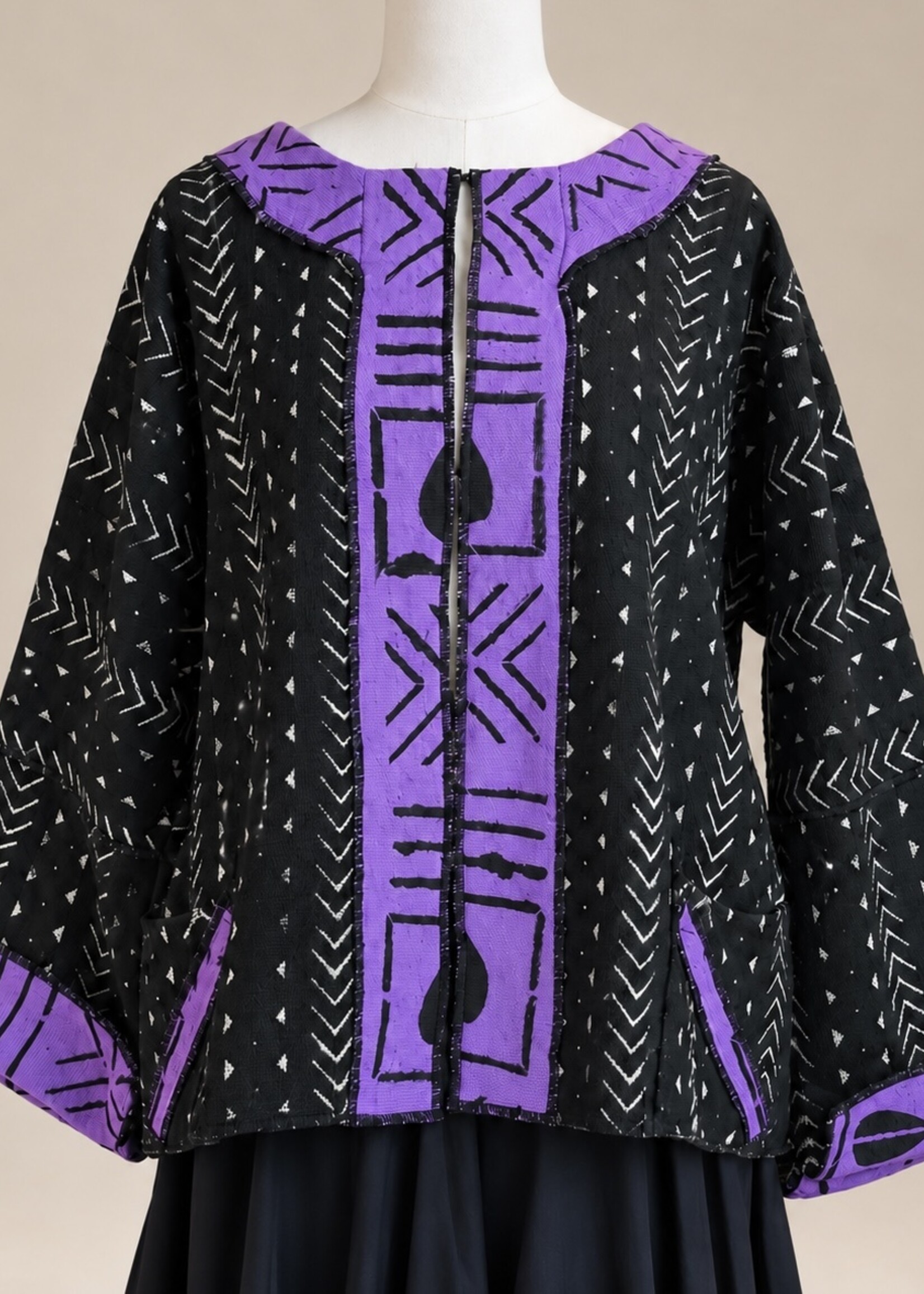 SARAH KUENYEFU Mudcloth Jacket