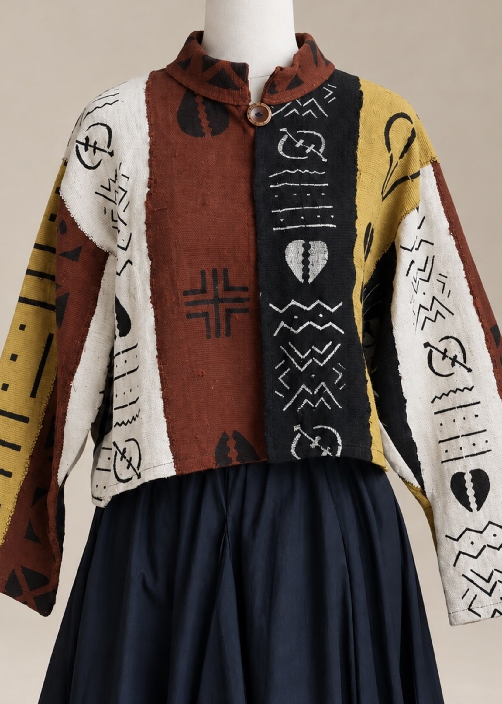 SHORT MUDCLOTH JACKET