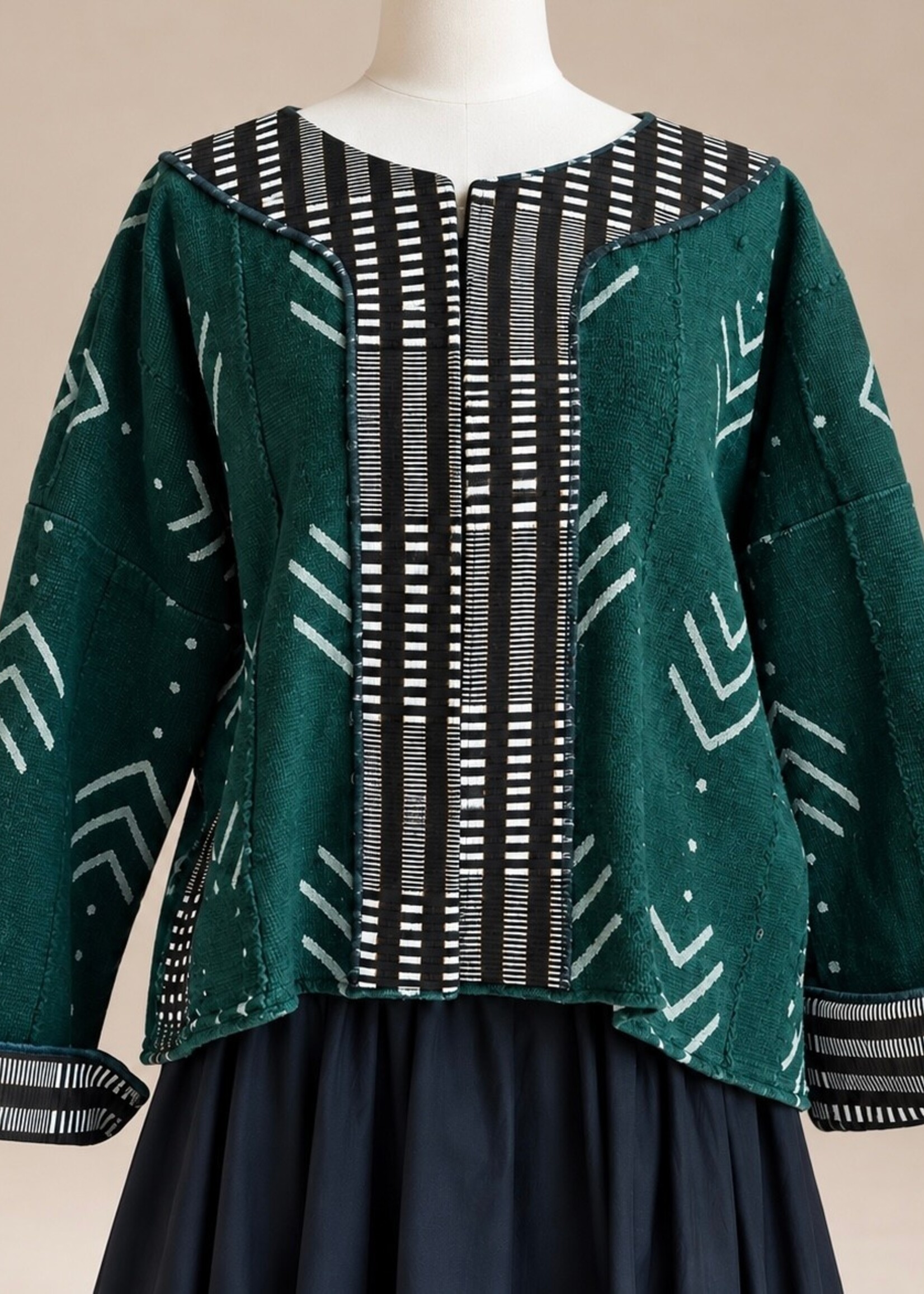 SARAH KUENYEFU Mudcloth Jacket