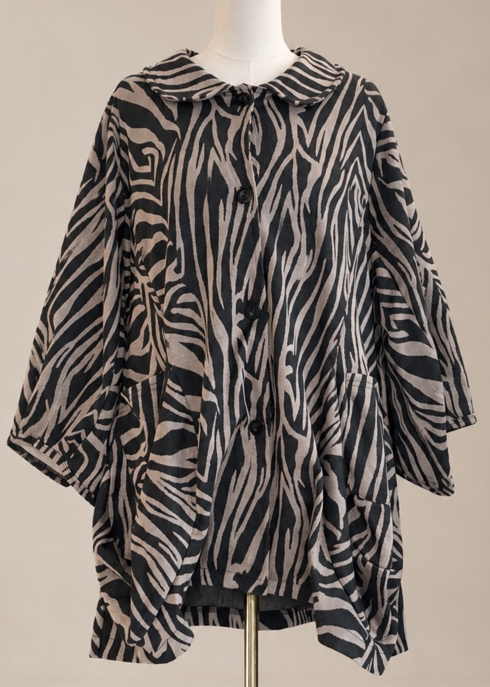 Pattern Button Knit Jacket
