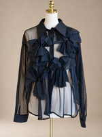Ruffle Sheer Blouse