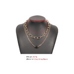 Black Resin Cube Pendent Chain Necklace Set