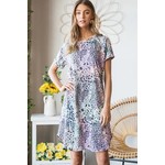 Heimish Plus Size Multi Color Animal Print Mini Dress