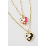 Medy Jewelry 18k Gold Plated Copper Tai Chi Heart Necklace
