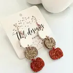TLD Designs Triple Pumpkin Earrings