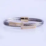 My best kept jewelry Crystal T Bar Double Cuff Magnetic Bangle