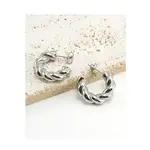 18K Gold plated rope earrings Silver