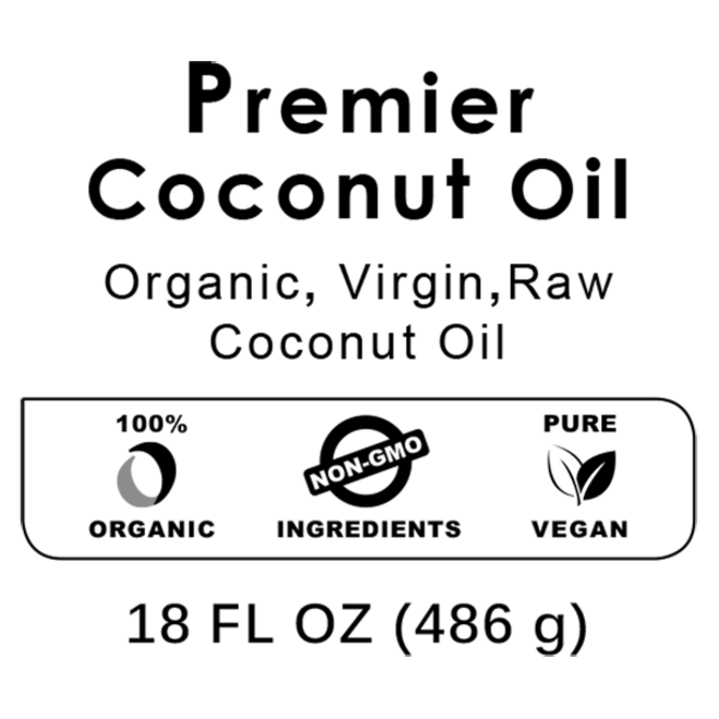 Coconut Oil, Extra Virgin, Unrefined (1 lb 2 oz) ~