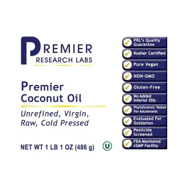 Coconut Oil, Extra Virgin, Unrefined (1 lb 2 oz) ~