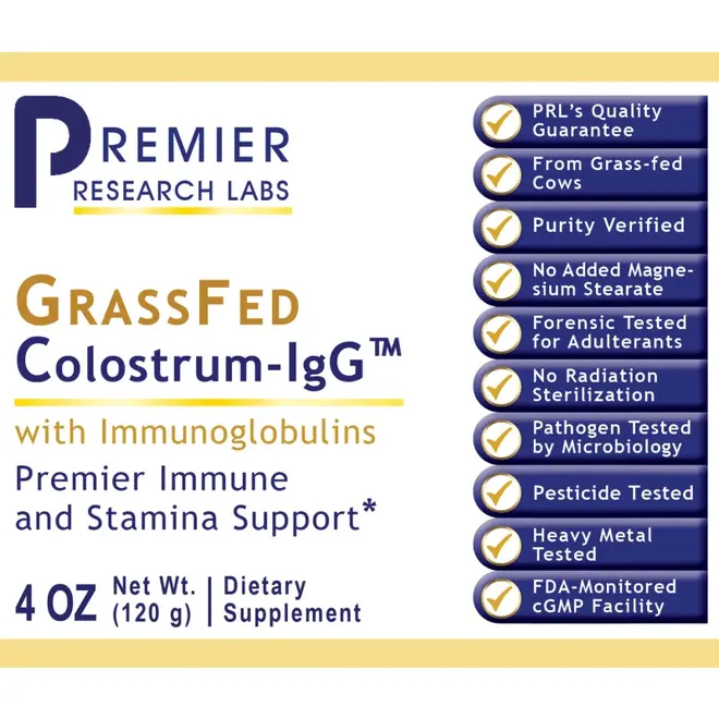 Colostrum-IgG Powder 4oz, GrassFed