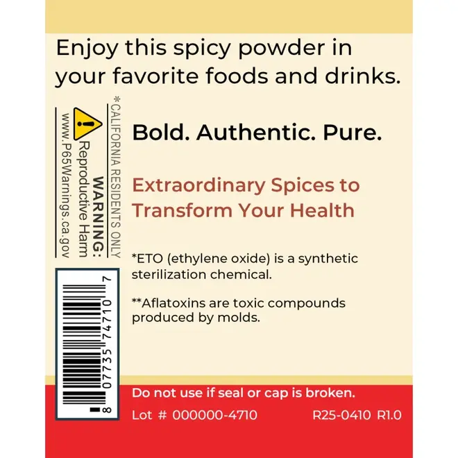 Organic Cayenne Powder (1.5 oz/jar)