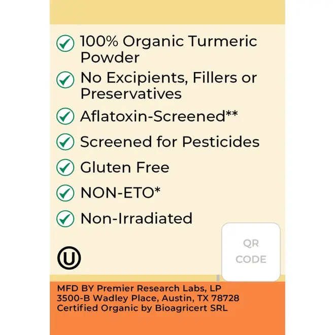 Organic Turmeric Powder (1.3 oz/jar)